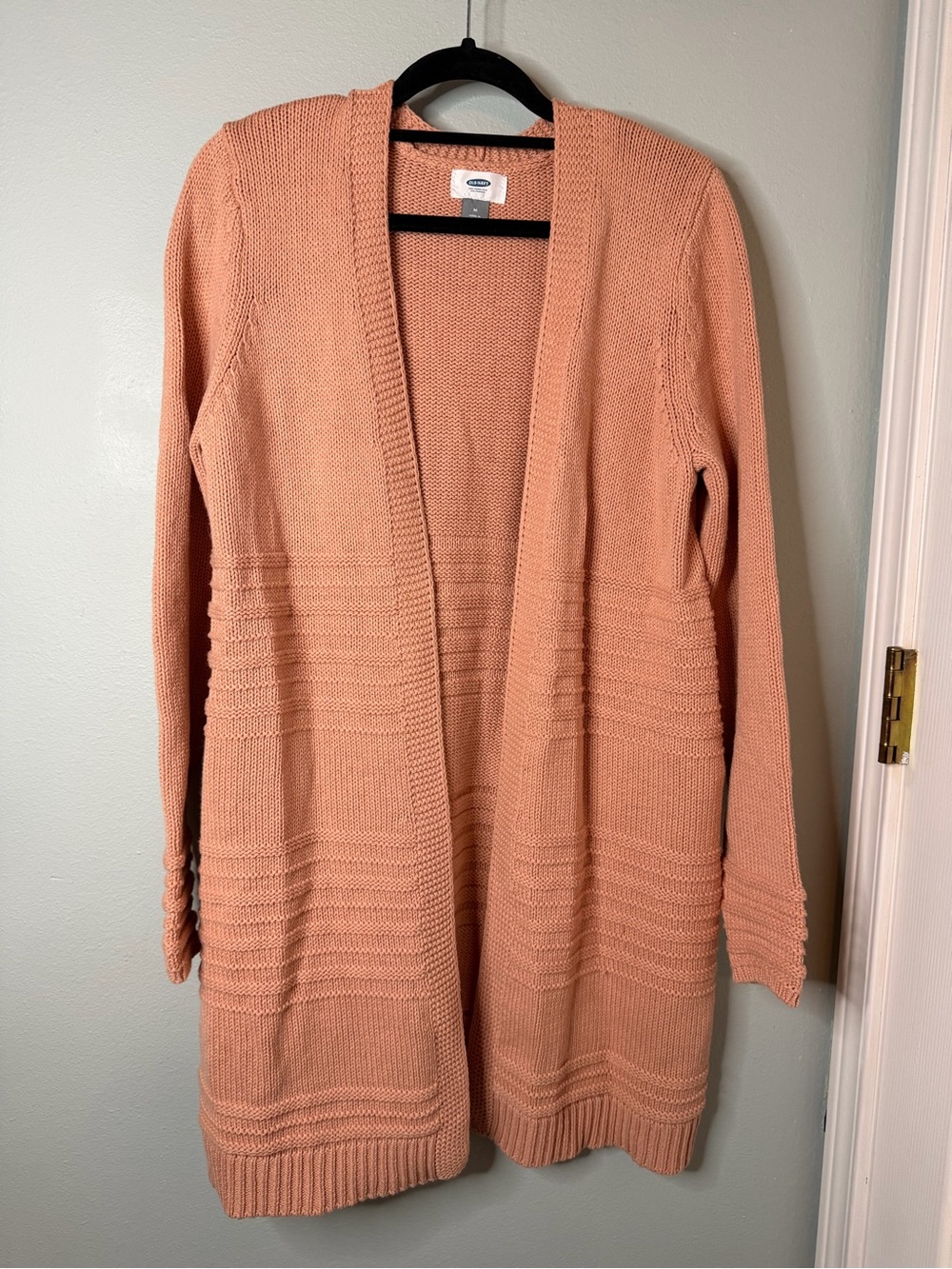 Old Navy Coral Open-Front Knit Cardigan